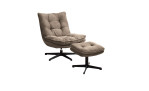 Relaxsessel Kairo mit Hocker in der Farbe taupe