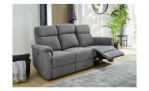  Sofa 3-Sitz Alana mit grauem Bezug, Milleubild, Ansicht auf rechtsseitig halbausgefahrener Relaxfunktion