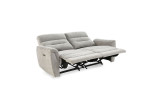 3-Sitzer Sofa Ivana in der Farbe Grau, mit zurückgeklappten Rückenlehnen