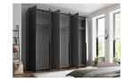 Milieubild Kleiderschrank 6-türig in graphit, geöffnet