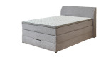Boxspringbett Kawai in der Farbe silber
