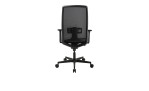 Drehstuhl WorkArt 40 von Topstar in schwarz, ergonomisch geformte Rückenlehne, Ansicht von hinten