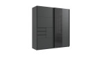 Schwebetürenschrank Berlin Plus in der Farbe Graphit