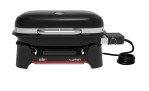 Elektrogrill Lumin Compact Black von Weber in schwarz, Thermometer analog im Deckel, Draufsicht