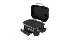 Elektrogrill Lumin Compact Black von Weber in schwarz, Thermometer analog im Deckel, Ansicht offen