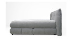 Boxspringbett Camila in der Farbe grau, Seitenansicht