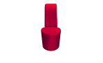 Sessel Siena in rot, High-Heel-Form, Ansicht von vorne