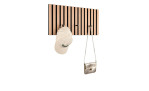 Wandgarderobe Game in Artisan Eiche und Schwarz aus Holzwerkstoff und Filz. Mit Dekoratiopnen