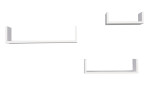 Wandregal 3er-Set Ava in Weiß aus Holzwerkstoff. Frontansicht