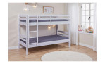 Etagenbett Amira in der Farbe weiß, in einem Raum stehend