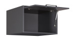 Aufsatzschrank Lifestyle in Anthrazit mit 1 Klappe, Ansicht mit offener Klappe