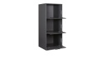 Wäscheschrank Lifestyle in Anthrazit mit 3 Klappen, Ansicht offene Klappen