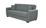 3-Sitzer-Sofa „Aiden“: grauer Stoffbezug, zwei Armlehnen, ein Sitzkissen; modernes Design mit perfekter Tiefe und Höhe für jeden Raum.