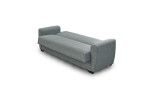 3-Sitzer-Sofa „Aiden“, grau gepolstert, flach ausklappbar – passt mit seinen idealen Maßen perfekt in moderne Wohnräume.
