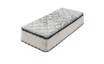 Federkernmatratze Easydream TFK 5380, gesteppt, 90 cm breit, 38 cm hoch, Einzelmatratze auf weißem Hintergrund.