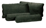 Vier dunkelgrüne Kissen-Set LIV'IN Omaha-2 rechteckige, 2 Nackenrollen-perfekt für Ihr Boxspringbett.