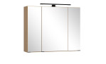 Spiegelschrank vito Menzo in der Korpusausführung Tira Eiche hell mit 3 Türen