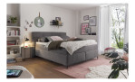 Boxspringbett set one Fairfield in der Farbe dunkelgrau, in einem Raum stehend