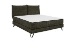 Boxspringbett set one Baldwin in der Farbe dunkelgrün