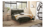Boxspringbett set one Baldwin in der Farbe dunkelgrün, in einem Raum stehend