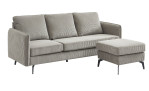 Ecksofa Emil in der Farbe grau