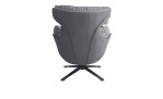Relaxsessel Nantes mit grauem Bezug aus Webstoff, Rückansicht