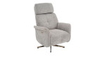 TV-Sessel Ibiza mit Bezug aus hellgrauem Stoff