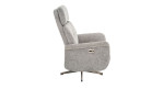 TV-Sessel Ibiza mit Bezug aus hellgrauem Stoff, Seitenansicht