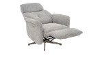TV-Sessel Ibiza mit Bezug aus hellgrauem Stoff, Relaxfunktion