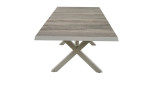 Gartentisch ausziehbar von Siena Garden in seidengrau / washed grey, Draufsicht
