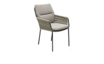 Gartenstuhl Como von LC Garden in Beige und Grau, Gestell Anthrazit