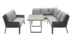Gartensofa Live von LC Garden in Grau-Anthrazit, Ansicht mit weiteren Möbeln