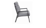 Gartensessel Belinda inn silber, grau und anthrazit, inkl. Auflagen, seitliche Ansicht