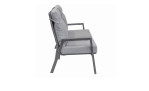 Gartensofa Belinda LC Garden in silber und grau, Gestell in Anthrazit, seitliche Ansicht