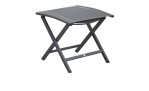 Gartenhocker Unicamo in Anthrazit, Gestell aus Aluminium