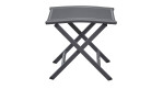 Gartenhocker Unicamo in Anthrazit, Gestell aus Aluminium, Seitenansicht