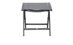Gartenhocker Unicamo in Anthrazit, Gestell aus Aluminium, Seitenansicht