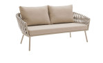 Garten-Set Cuxhaven in beige, bestehend aus Sofa, 2 Sessel und Couchtisch, Ansicht Sofa