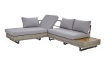 Lounge-Set mit grauem Polyethylen-Geflecht und Aluminium-Gestell in Anthrazit, Frunktion