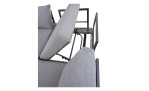 Lounge-Set mit grauem Polyethylen-Geflecht und Aluminium-Gestell in Anthrazit, Funktion Detailansicht