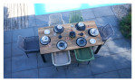 Gartenstuhl Raipur mit beigem Seilgeflecht und Aluminiumgestell in Anthrazit, Milieu