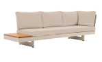 Lounge-Set Accra mit Tischplatten aus Akazienholz, Gestell in beige aus Aluminium, Ansicht 3-Sitzer