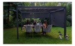 Gartenpavillon Shadow aus matt-grauem Aluminium, Milieu
