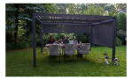 Gartenpavillon Shadow aus matt-grauem Aluminium, Milieu