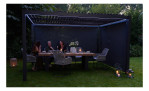 Gartenpavillon Shadow aus matt-grauem Aluminium, Milieu