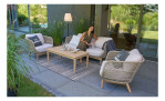 Lounge-Set Taipeh mit beigem Rope und Gestell aus naturfarbigem Akazienholz, Milieu