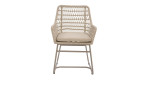 Gartenstuhl Brooklyn Verona mit Sand-farbenem Rope und beigem Aluminium-Gestell, Draufsicht