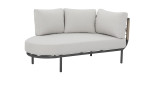 Gartenlounge-Set Garda in grau bestehend aus Ecksofa mit 2 Tischen, Ansicht Sofateil