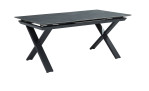 Ausziehtisch Vancouver in Grau/Anthrazit mit X-Gestell