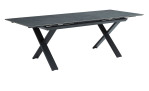 Ausziehtisch Vancouver in Grau/Anthrazit mit X-Gestell